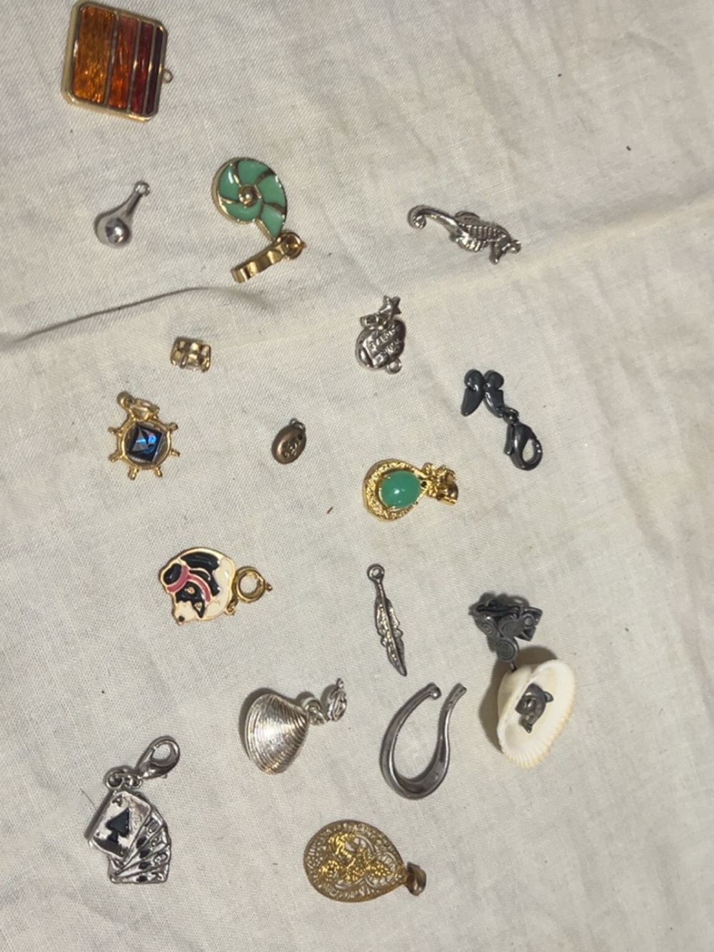 Vintage mixed charms pendant